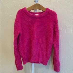 Egg New York Hot Pink Fuzzy Delphi Crewneck Sweater